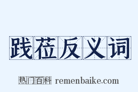 践莅反义词是什么意思的图片